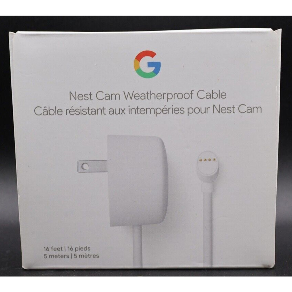 Genuine Google Nest Cam Battery Weatherproof Cable 5M/16Ft (GA02277-US)Brand New